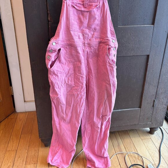 Women's Pink overall's 27 inch inseam XL - Picture 2 of 2